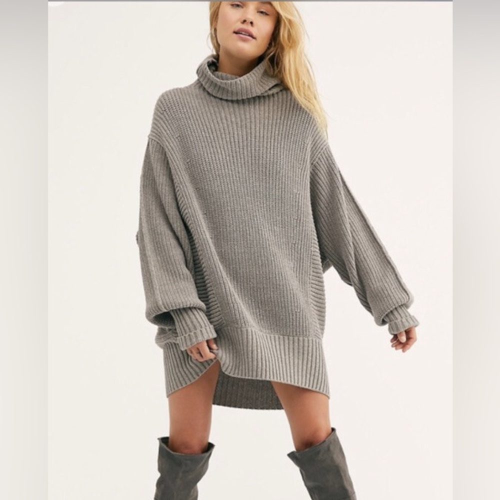 Free People - Burgundy Turtleneck Sweater Dress